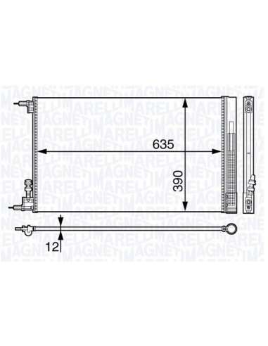 Condensador, aire acondicionado Magneti Marelli 350203713000 - Condensador A.A.