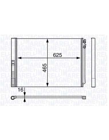 Condensador, aire acondicionado Magneti Marelli 350203716000 - Condensador A.A.
