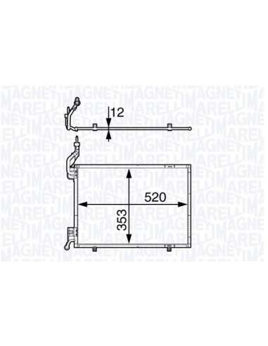 Condensador, aire acondicionado Magneti Marelli 350203719000 - Condensador A.A.