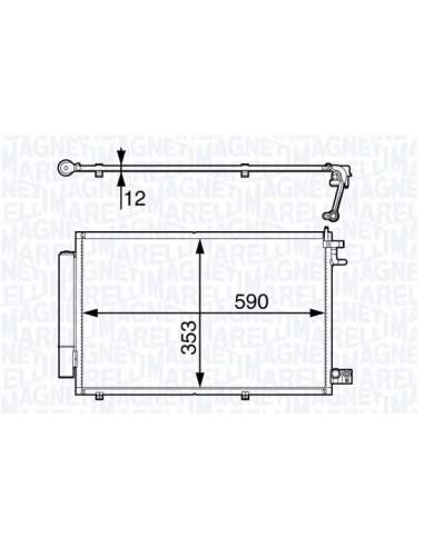 Condensador, aire acondicionado Magneti Marelli 350203720000 - Condensador A.A.