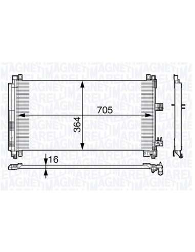 Condensador, aire acondicionado Magneti Marelli 350203724000 - Condensador A.A.