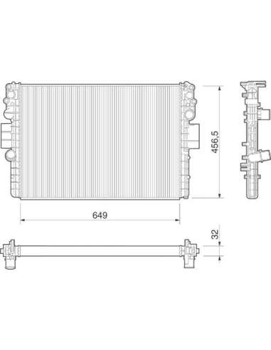 Radiador, refrigeración del motor Magneti Marelli 350213016000 - Radiador motor