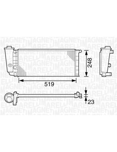 Radiador, refrigeración del motor Magneti Marelli 350213101000 - Radiador motor