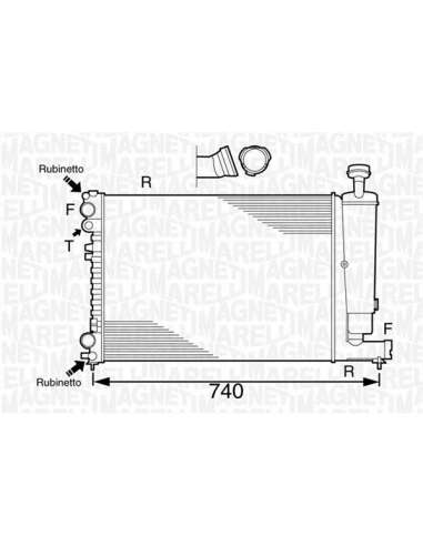 Radiador, refrigeración del motor Magneti Marelli 350213102500 - Anulada