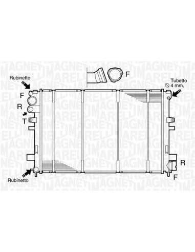 Radiador, refrigeración del motor Magneti Marelli 350213102800 - Radiador motor