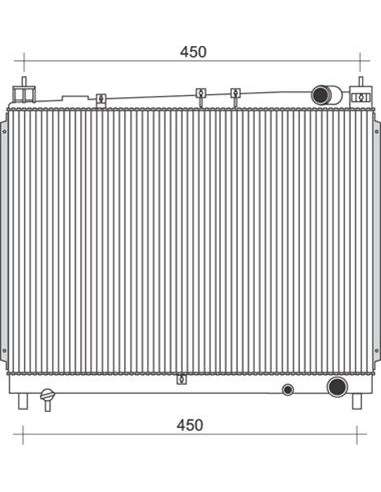 Radiador, refrigeración del motor Magneti Marelli 350213103600 - Radiador motor