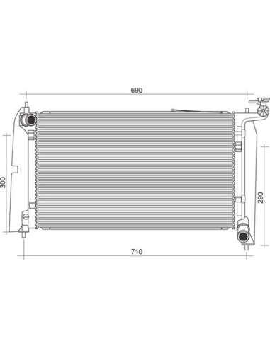 Radiador, refrigeración del motor Magneti Marelli 350213103800 - Radiador motor