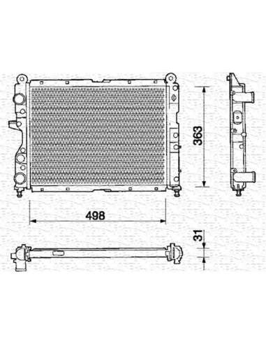 Radiador, refrigeración del motor Magneti Marelli 350213106000 - Radiador motor