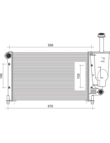 Radiador, refrigeración del motor Magneti Marelli 350213107300 - Radiador motor