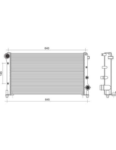 Radiador, refrigeración del motor Magneti Marelli 350213107500 - Radiador motor