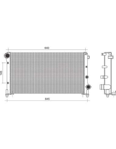 Radiador, refrigeración del motor Magneti Marelli 350213107600 - Radiador motor