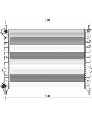 Radiador, refrigeración del motor Magneti Marelli 350213108700 - Radiador motor