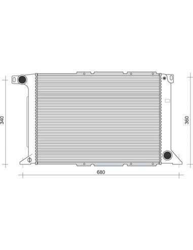Radiador, refrigeración del motor Magneti Marelli 350213109300 - Radiador motor