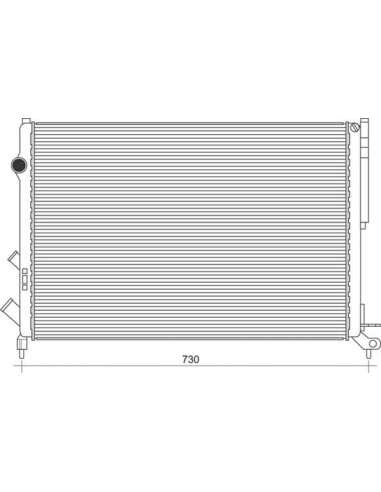 Radiador, refrigeración del motor Magneti Marelli 350213112800 - Radiador motor