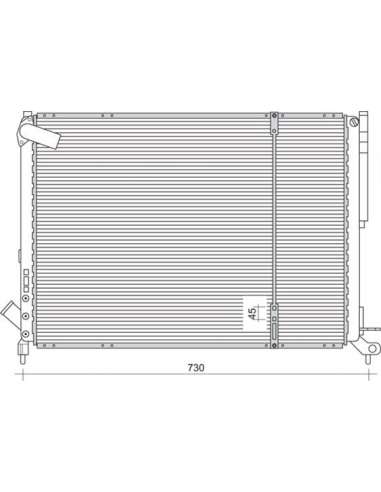 Radiador, refrigeración del motor Magneti Marelli 350213112900 - Radiador motor