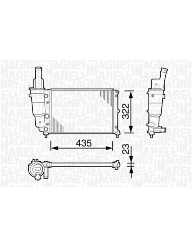 Radiador, refrigeración del motor Magneti Marelli 350213113000 - Radiador motor