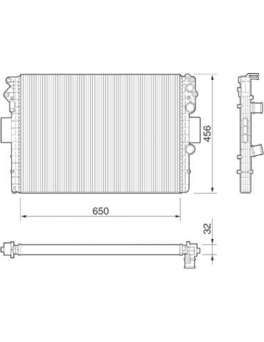 Radiador, refrigeración del motor Magneti Marelli 350213182000 - Radiador motor