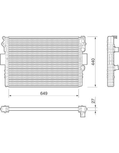 Radiador, refrigeración del motor Magneti Marelli 350213183000 - Radiador motor