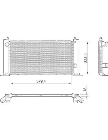 Radiador, refrigeración del motor Magneti Marelli 350213189000 - Radiador motor