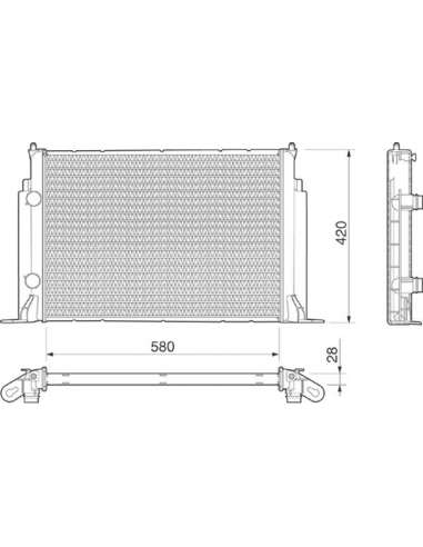 Radiador, refrigeración del motor Magneti Marelli 350213190000 - Radiador motor
