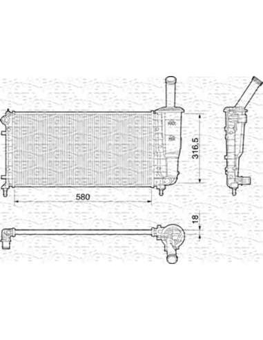 Radiador, refrigeración del motor Magneti Marelli 350213196000 - Radiador motor