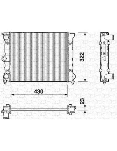 Radiador, refrigeración del motor Magneti Marelli 350213201000 - Radiador motor