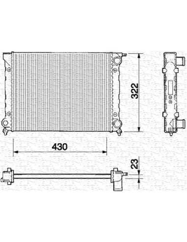 Radiador, refrigeración del motor Magneti Marelli 350213202000 - Radiador motor
