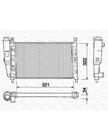 Radiador, refrigeración del motor Magneti Marelli 350213225000 - Radiador motor
