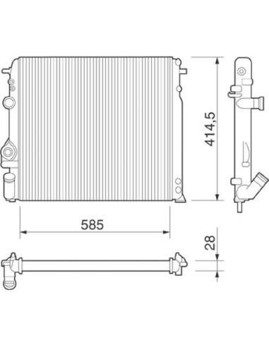Radiador, refrigeración del motor Magneti Marelli 350213264000 - Radiador motor