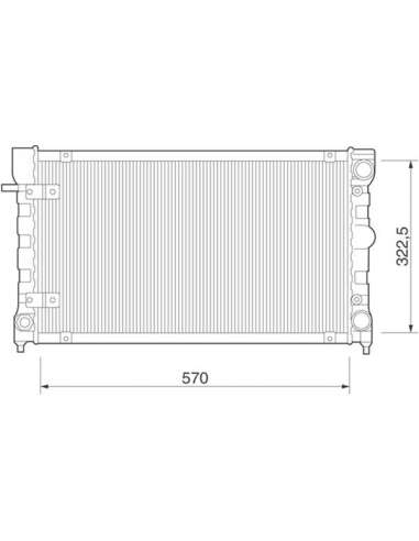 Radiador, refrigeración del motor Magneti Marelli 350213271000 - Radiador motor