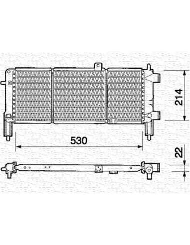 Radiador, refrigeración del motor Magneti Marelli 350213323000 - Radiador motor