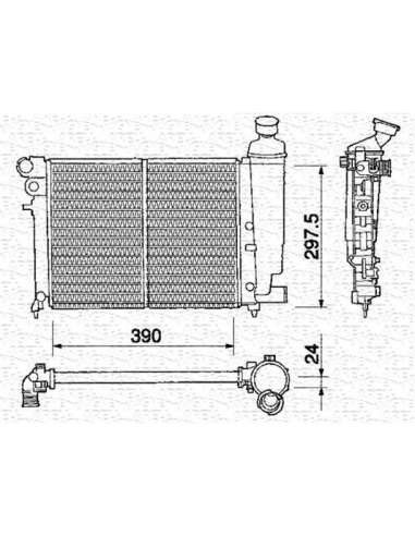 Radiador, refrigeración del motor Magneti Marelli 350213371000 - Radiador motor