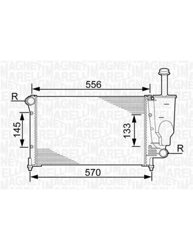Radiador, refrigeración del motor Magneti Marelli 350213381000 - Radiador motor