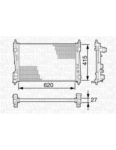 Radiador, refrigeración del motor Magneti Marelli 350213385000 - Radiador motor