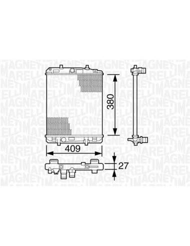 Radiador, refrigeración del motor Magneti Marelli 350213387000 - Radiador motor