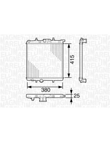 Radiador, refrigeración del motor Magneti Marelli 350213388000 - Radiador motor