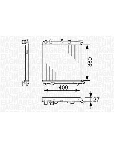 Radiador, refrigeración del motor Magneti Marelli 350213389000 - Radiador motor