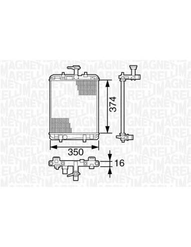 Radiador, refrigeración del motor Magneti Marelli 350213392000 - Radiador motor