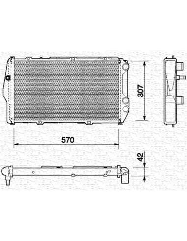 Radiador, refrigeración del motor Magneti Marelli 350213402000 - Radiador motor
