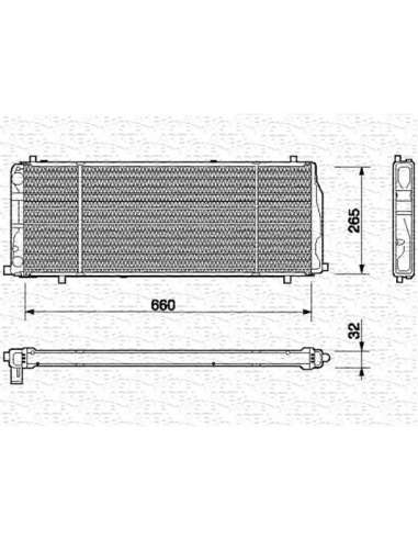 Radiador, refrigeración del motor Magneti Marelli 350213405000 - Radiador motor