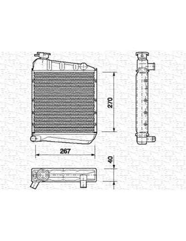Radiador, refrigeración del motor Magneti Marelli 350213409000 - Radiador motor