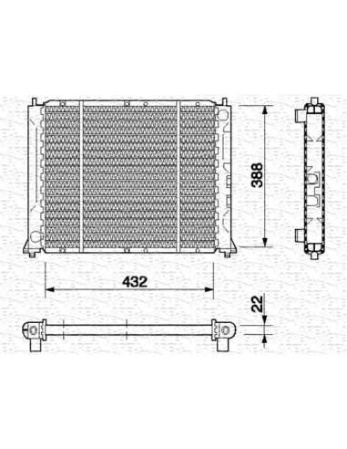 Radiador, refrigeración del motor Magneti Marelli 350213413000 - Radiador motor