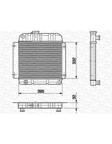 Radiador, refrigeración del motor Magneti Marelli 350213417000 - Radiador motor