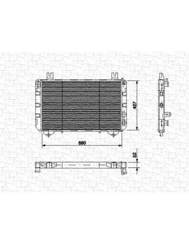 Radiador, refrigeración del motor Magneti Marelli 350213473000 - Radiador motor