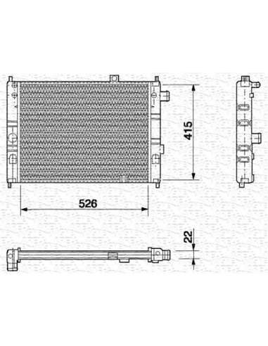Radiador, refrigeración del motor Magneti Marelli 350213559000 - Radiador motor