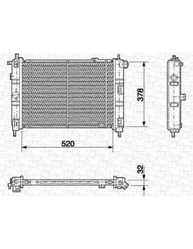 Radiador, refrigeración del motor Magneti Marelli 350213583000 - Radiador motor