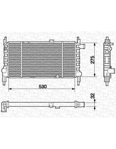 Radiador, refrigeración del motor Magneti Marelli 350213589000 - Radiador motor