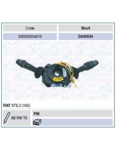 Conmutador en la columna de dirección Magneti Marelli 000050054010 - Conmutador Completo CLASSIC