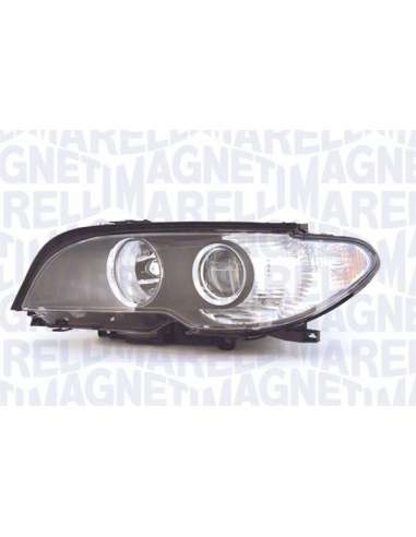 Faro principal Izq. Magneti Marelli 710301209205 - Proyector principal H7 ribete negro  c/piloto blanco izdo. Lucas