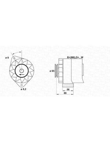 Alternador Magneti Marelli 943356408010 - Alternador reconstruido (Antigua re ferencia 943356408010)